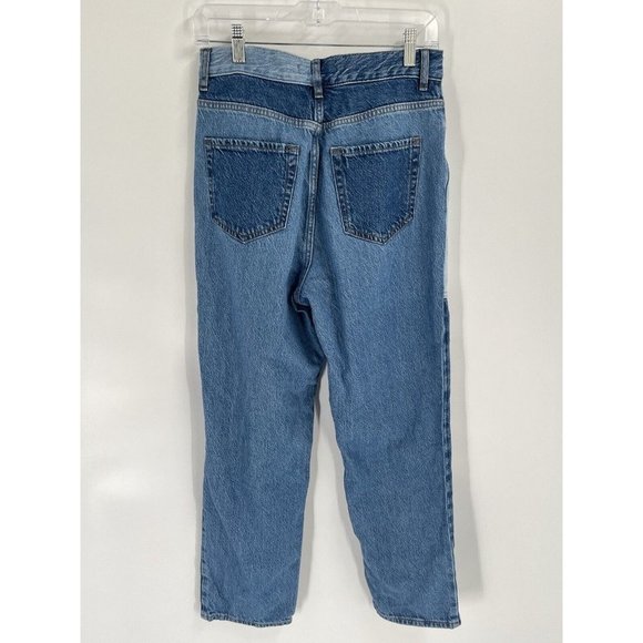 PacSun High Rise Straight Patchwork Jeans Sz 27 Button Fly Mom Jeans - Picture 5 of 7